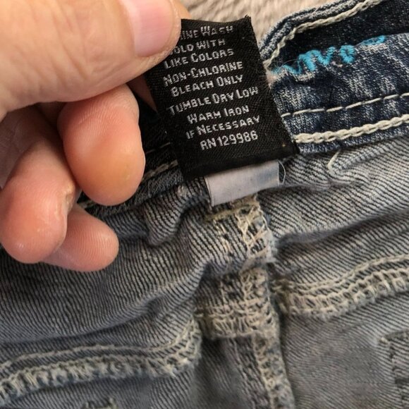 Ariya Jeans Womens Capri Jeans Size 13/14 Blue Denim Casual Cuffed Classic Y2K - Picture 9 of 13